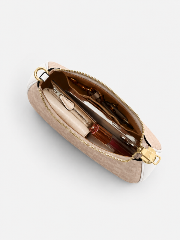 Coach Eliza Signature Canvas Shoulder Bag ~ Chalk Multi