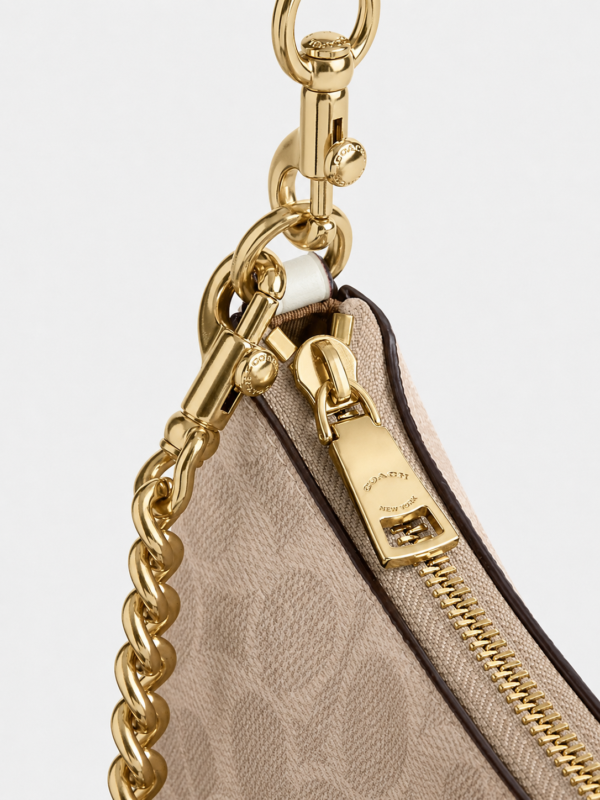 Coach Eliza Signature Canvas Shoulder Bag ~ Chalk Multi