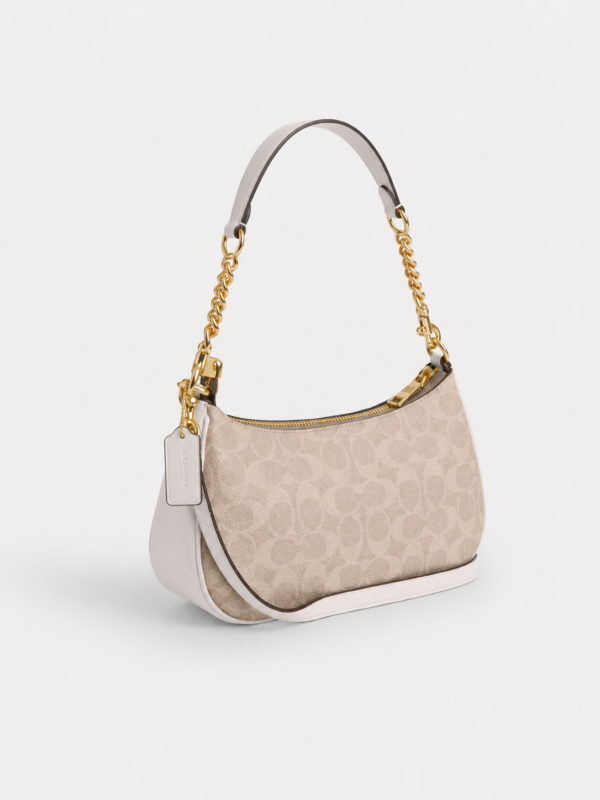 Coach Eliza Signature Canvas Shoulder Bag ~ Chalk Multi